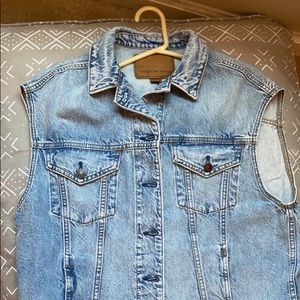 American eagle jean jacket vest
